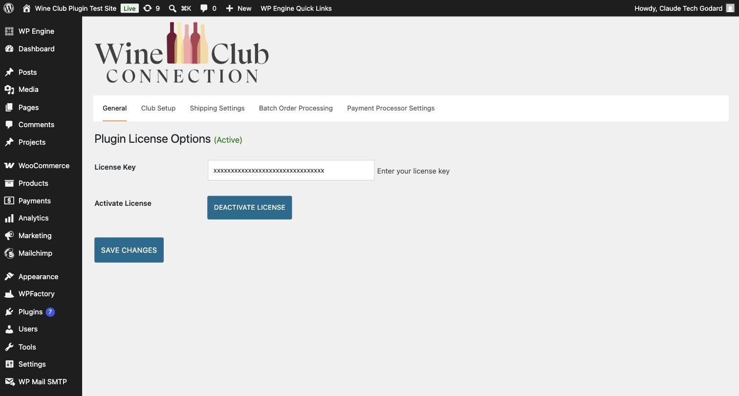 Plugin License Options