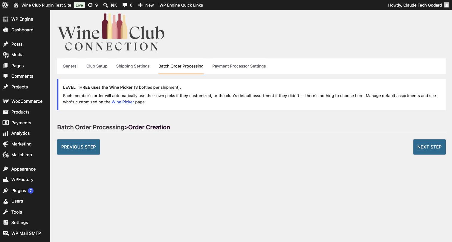 Wine Picker club notice